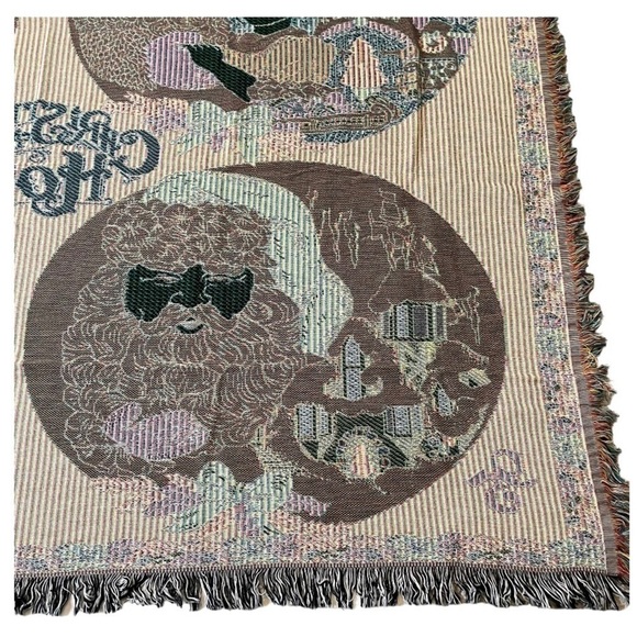 Chatham VTG tapestry woven Christmas Santa throw blanket - Picture 9 of 14